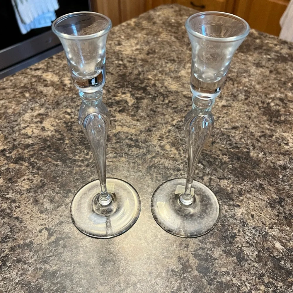 Crate & Barrel Classic Teardrop Candleholders